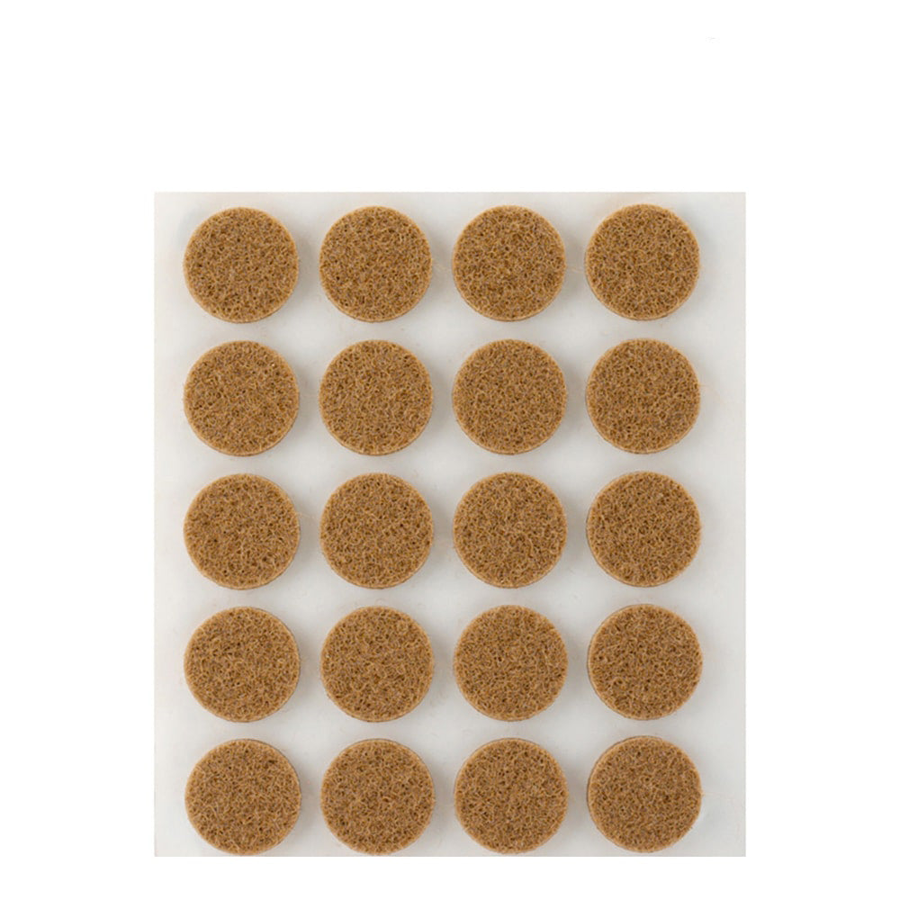 Pack 20 feltros adesivos sinteticos castanhos, ø17mm plasfix inofix_0