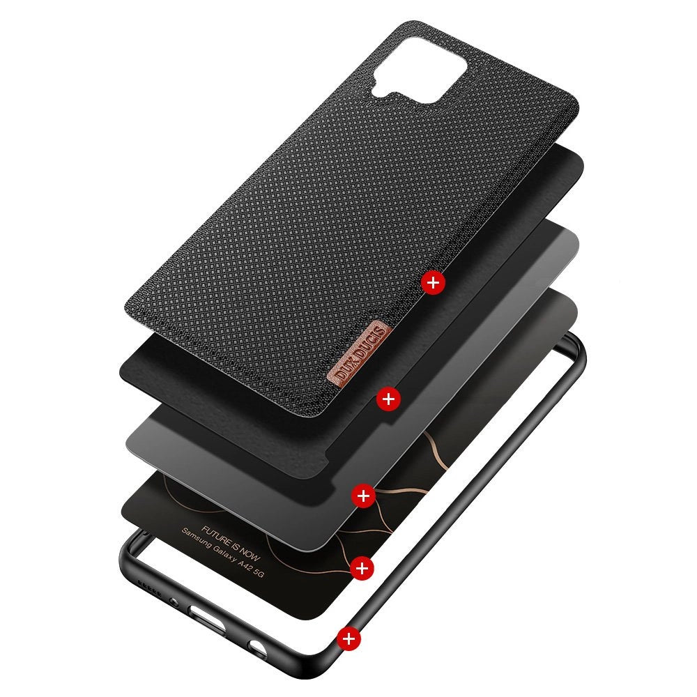 Dux Ducis Fino case covered with nylon material for Samsung Galaxy A42 5G black_1