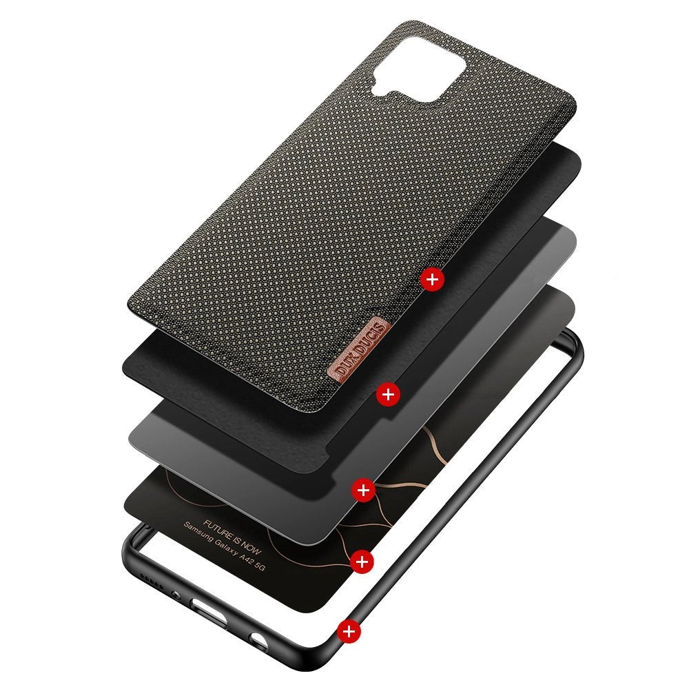 Dux Ducis Fino case covered with nylon material for Samsung Galaxy A42 5G green_1
