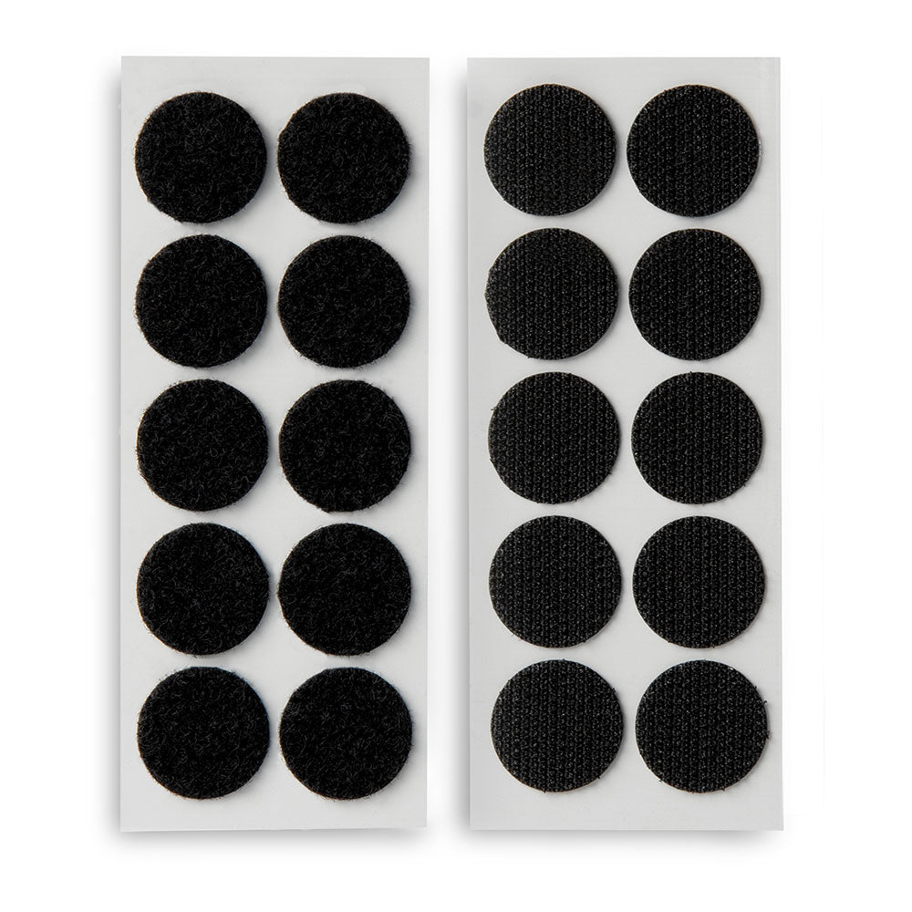 Discos adesivos tipo gancho e bucle ø20mm. preto 2146-3. inofix_0