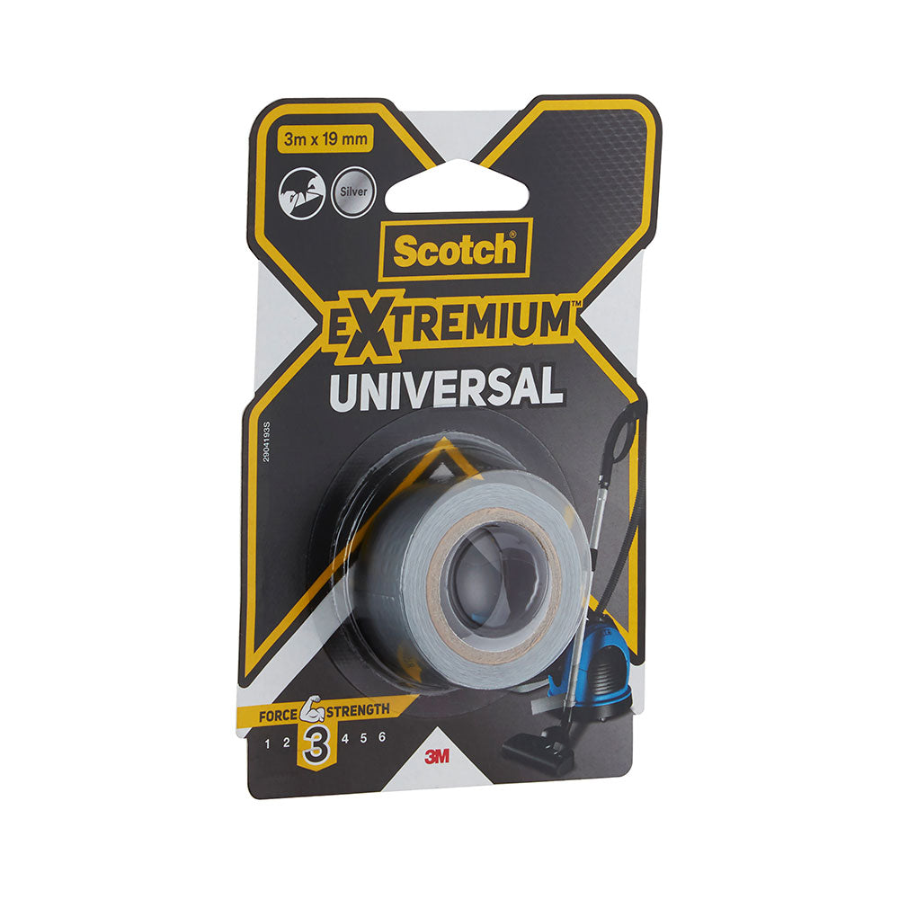 Fita adesiva extremium 3, universal, 3 m x 19 mm, cinza_0