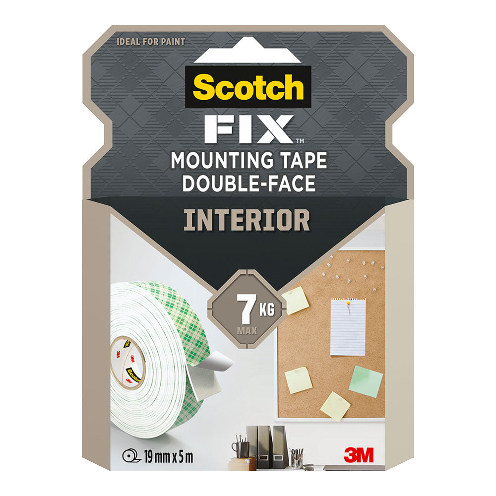 Fita de montagem dupla face para uso interno, 19 mm x 5 m, max 7kg_0