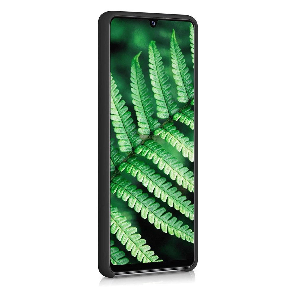 Silicone Case Soft Flexible Rubber Cover for Samsung Galaxy A42 5G black_1