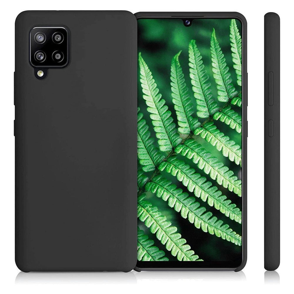 Silicone Case Soft Flexible Rubber Cover for Samsung Galaxy A42 5G black_2