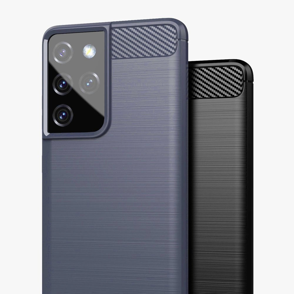 Carbon Case Flexible Cover TPU Case for Samsung Galaxy S21 Ultra 5G black_8