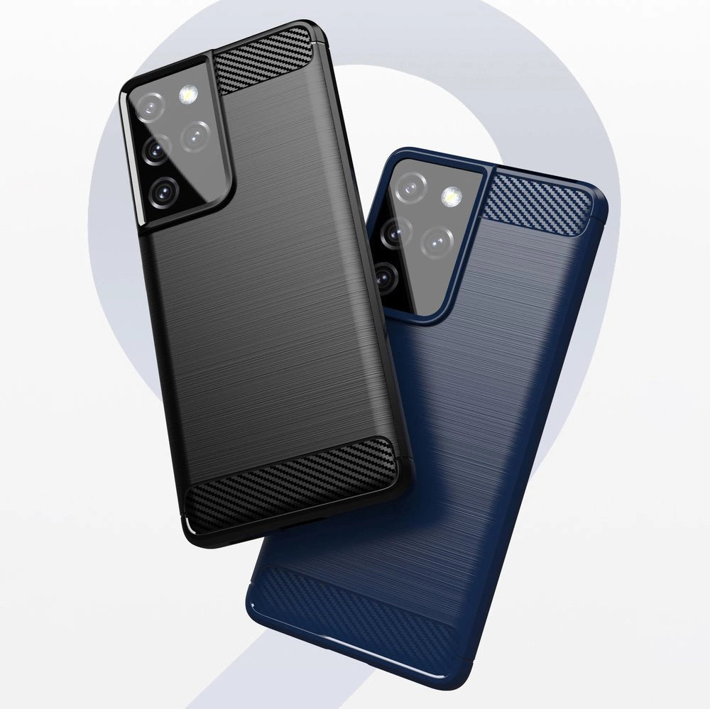 Carbon Case Flexible Cover TPU Case for Samsung Galaxy S21 Ultra 5G black_7