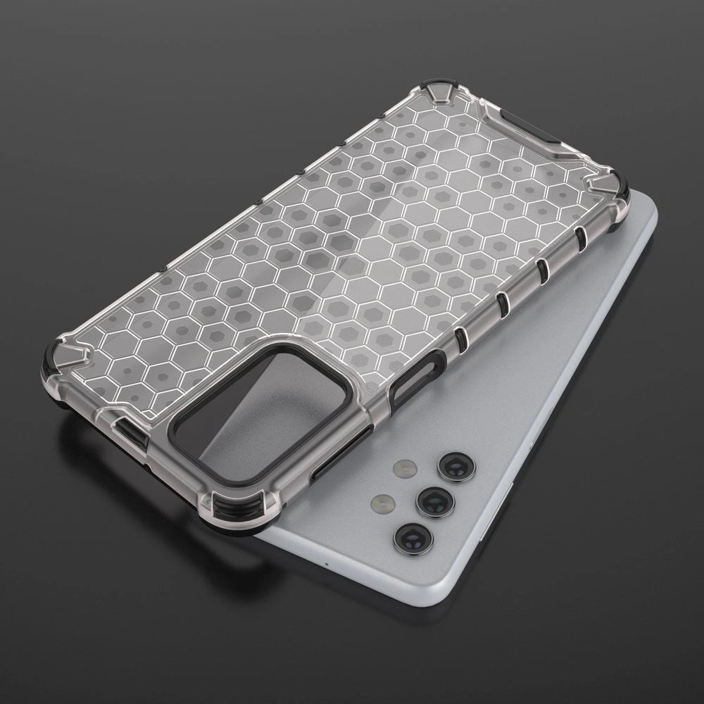 Honeycomb Case armor cover with TPU Bumper for Samsung Galaxy A32 5G transparent_10