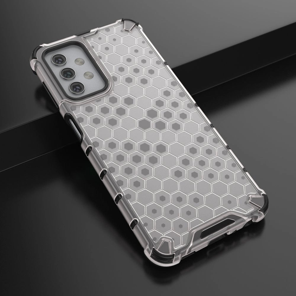 Honeycomb Case armor cover with TPU Bumper for Samsung Galaxy A32 5G transparent_3