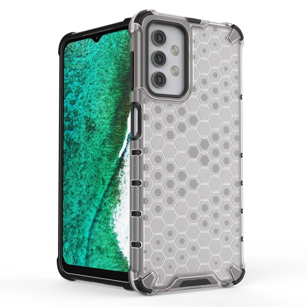 Honeycomb Case armor cover with TPU Bumper for Samsung Galaxy A32 5G transparent_4