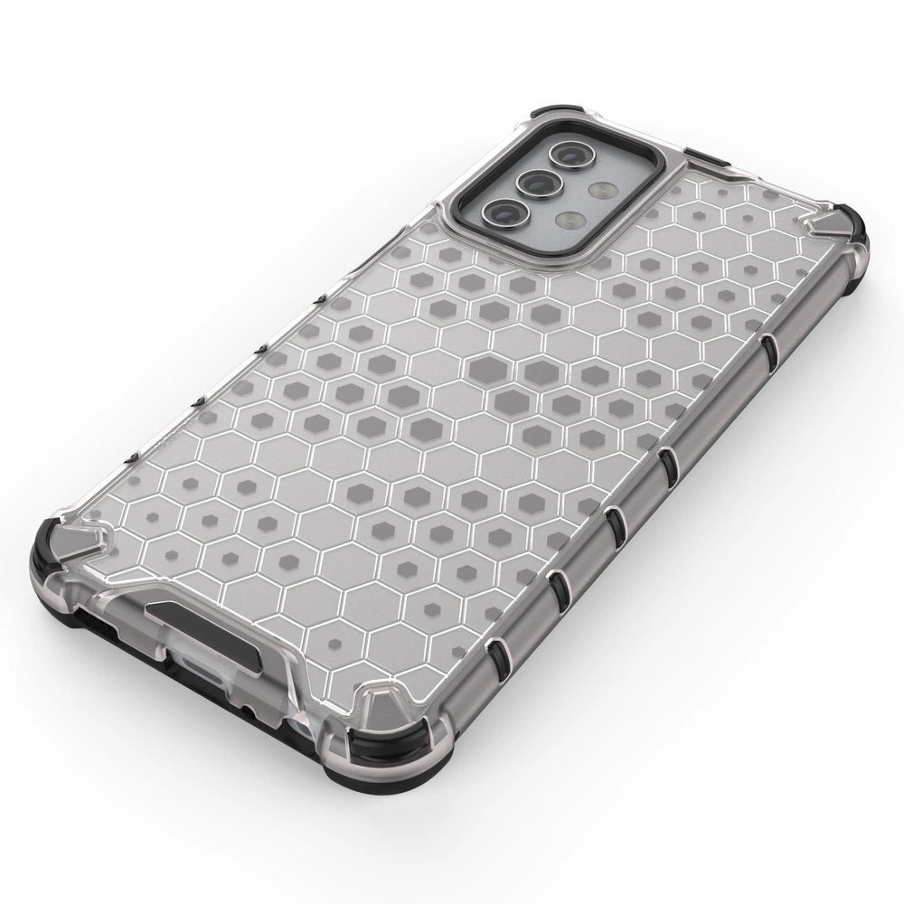 Honeycomb Case armor cover with TPU Bumper for Samsung Galaxy A32 5G transparent_5