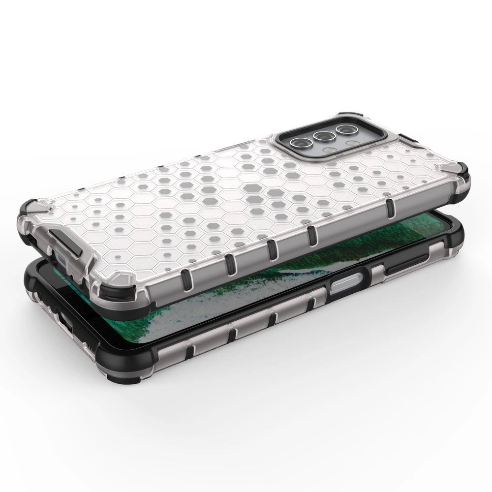 Honeycomb Case armor cover with TPU Bumper for Samsung Galaxy A32 5G transparent_6