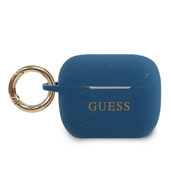 Guess GUACAPSILGLBL AirPods Pro cover blue/blue Silicone Glitter_0