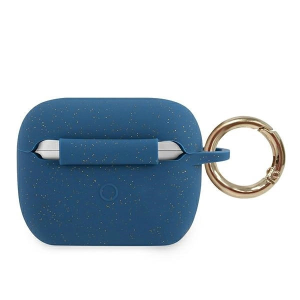 Guess GUACAPSILGLBL AirPods Pro cover blue/blue Silicone Glitter_1