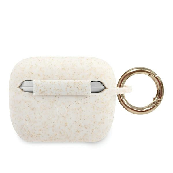 Guess GUACAPSILGLWH AirPods Pro cover biały/white Silicone Glitter_1