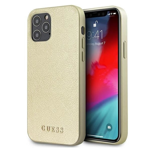 Guess GUHCP12LIGLGO iPhone 12 Pro Max 6.7" gold/gold hardcase Iridescent_0