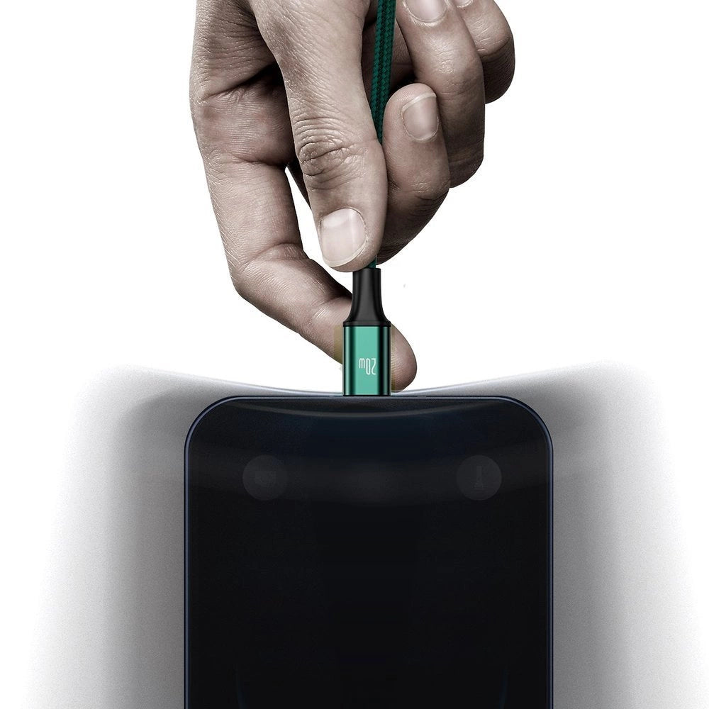 Baseus Rapid Series 3in1 USB-C - USB-C / Lightning / micro USB cable 20W PD 1.5m - green_18