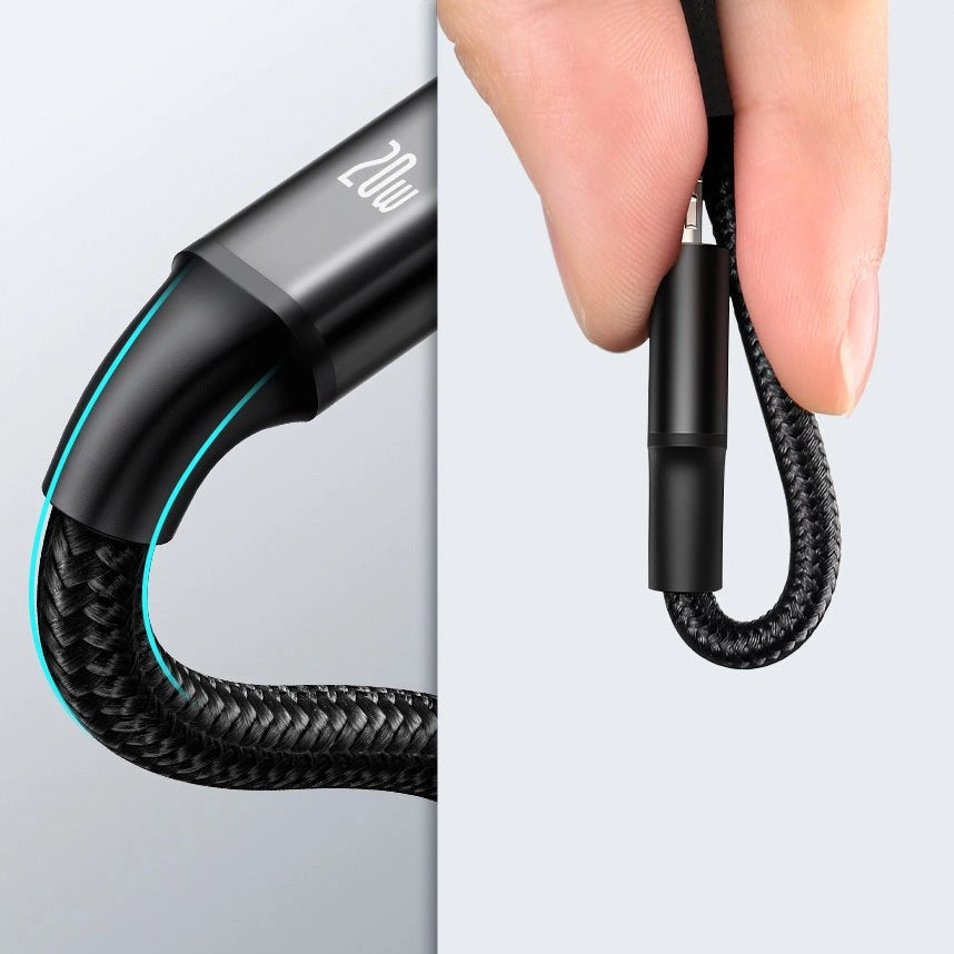 Baseus Rapid Series 3in1 USB-C - USB-C / Lightning / micro USB cable 20W PD 1.5m - green_22