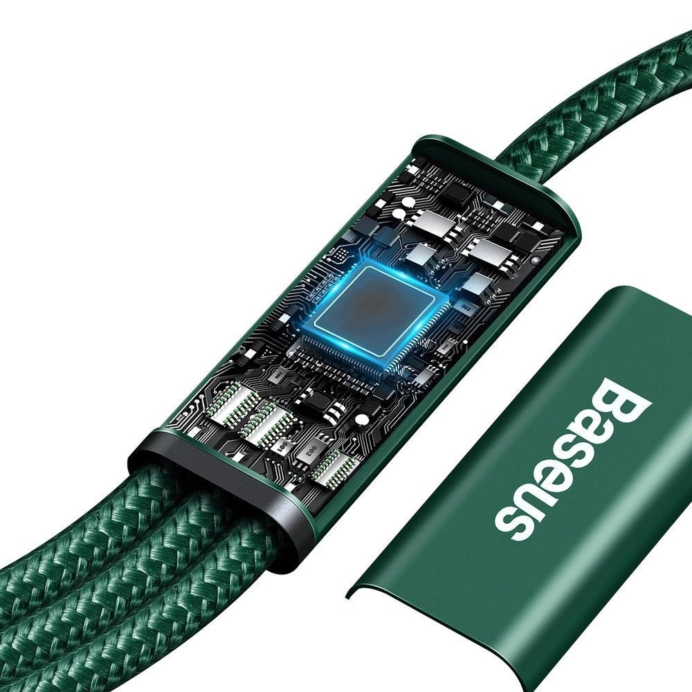 Baseus Rapid Series 3in1 USB-C - USB-C / Lightning / micro USB cable 20W PD 1.5m - green_12