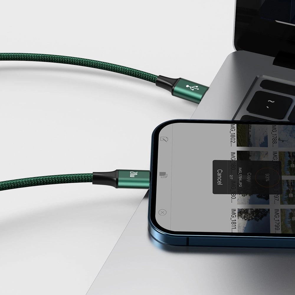 Baseus Rapid Series 3in1 USB-C - USB-C / Lightning / micro USB cable 20W PD 1.5m - green_16