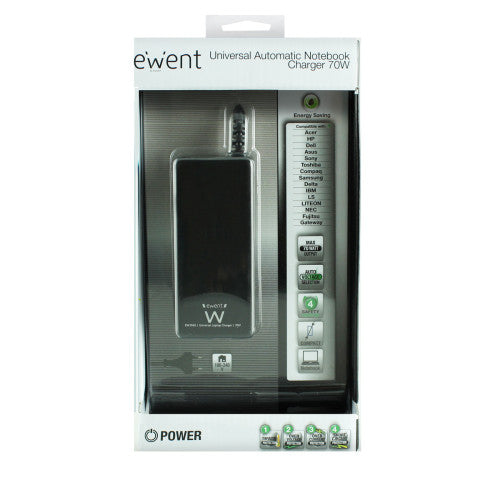 Ewent EW3965 adaptador e inversor de corriente Interior 65 W Negro_2