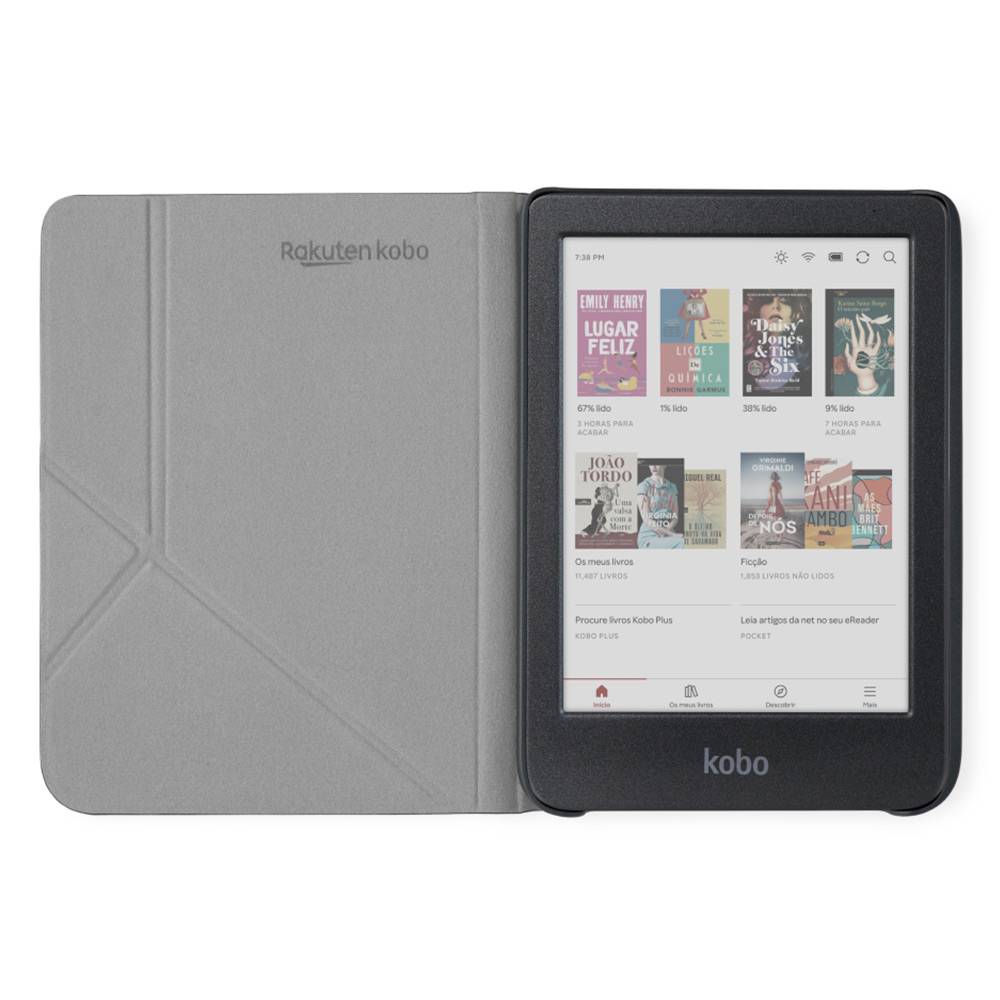 Capa Sleepcover Preta para E-reader Kobo Clara / Schwarz (N365-AC-BK-E-PU)