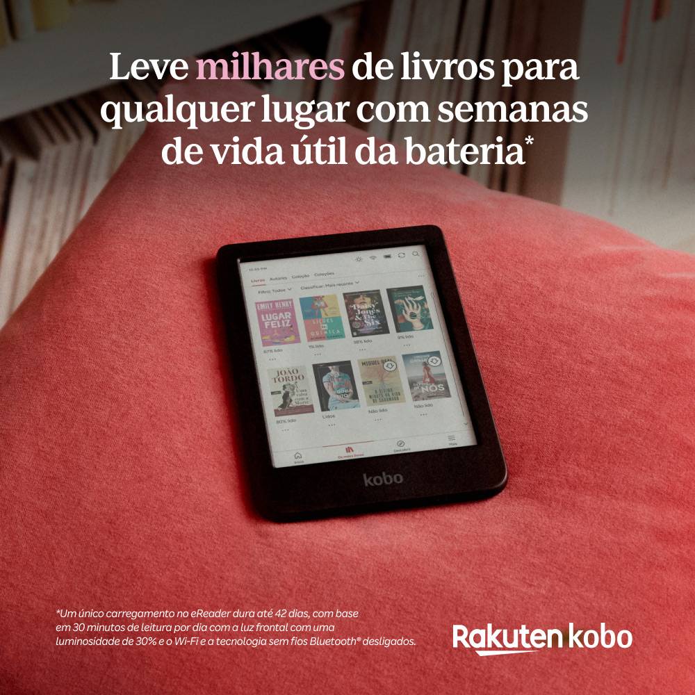 eReader Kobo Clara 6" Colour 16GB Wi-Fi Preto