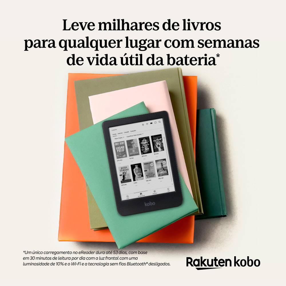 eReader Kobo Clara BW 6" 16GB Wi-Fi Preto