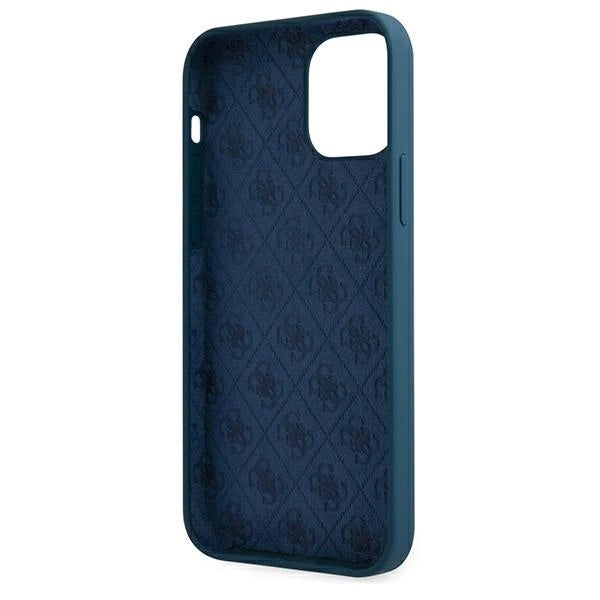 Guess GUHCP12LLSLMGBL iPhone 12 Pro Max 6.7" blue/blue hardcase Metal Logo Script_6