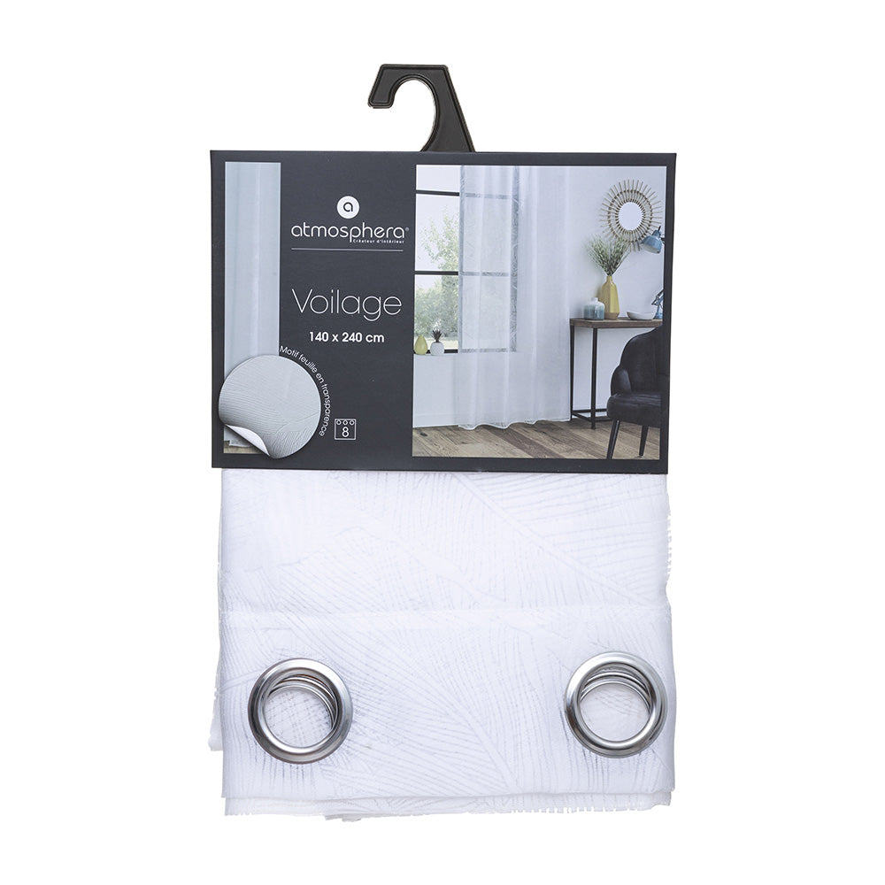 Cortina 140x240cm modelo tropical branco_0