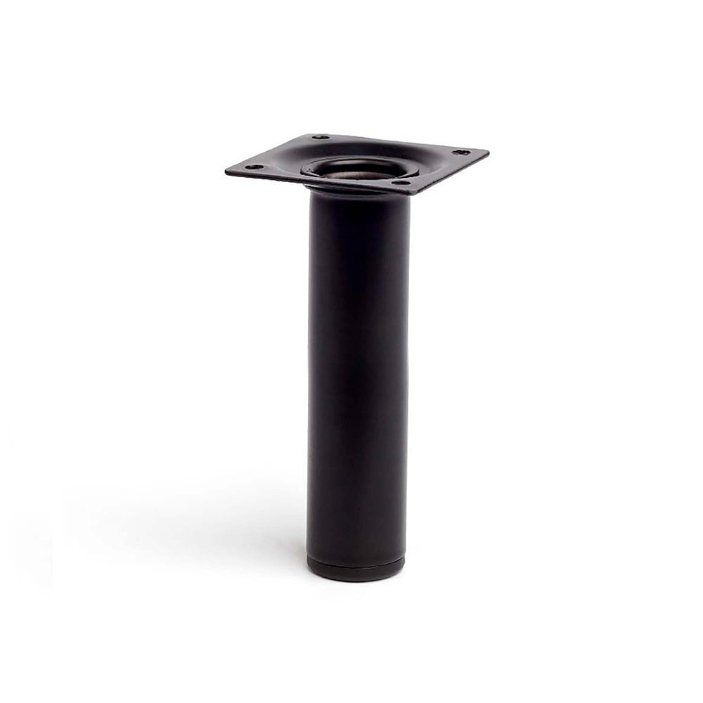Pé cilÃndrico de aço. cor preto mod. 401g. medidas ø3x15cm. 2-401g.150.03 rei_0