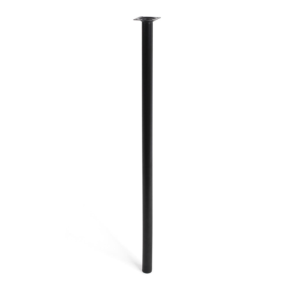 Pé cilÃndrico de aço. cor preto mod. 401g. medidas ø3x80cm. 2-401g.800.03 rei_0
