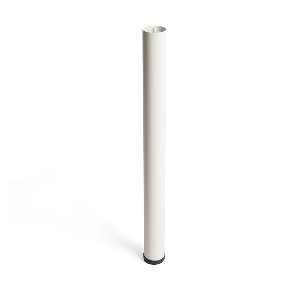 Pé cilÃndrico regulável em aço. cor branco. mod. 406g. altura 71cm. rei_0