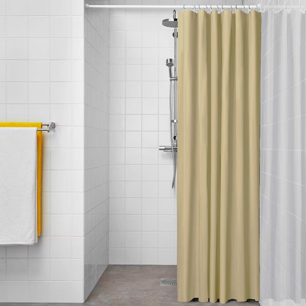 Cortina de banheiro básica bege 180 x 180 cm_0