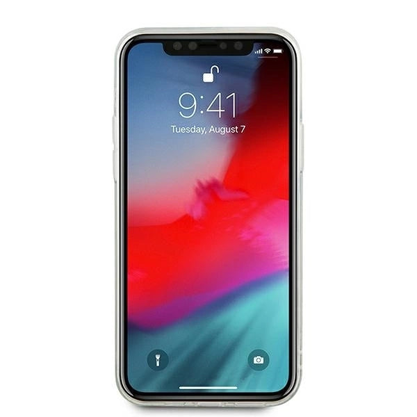 Guess GUHCP12LGLVSSI iPhone 12 Pro Max 6.7" silver/silver hardcase Glitter Vintage Script_5