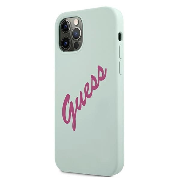 Guess GUHCP12LLSVSBF iPhone 12 Pro Max 6.7" blue fuchsia/blue fuschia hardcase Silicone Vintage_1