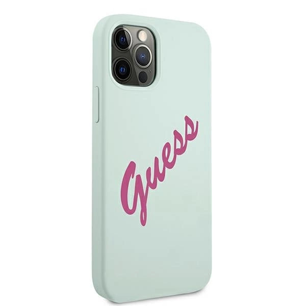 Guess GUHCP12LLSVSBF iPhone 12 Pro Max 6.7" blue fuchsia/blue fuschia hardcase Silicone Vintage_3