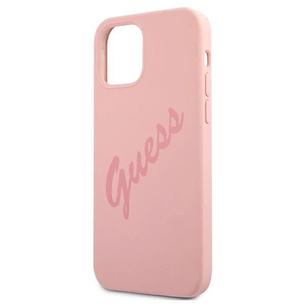 Guess GUHCP12LLSVSPI iPhone 12 Pro Max 6.7" pink/pink hardcase Script Vintage_5