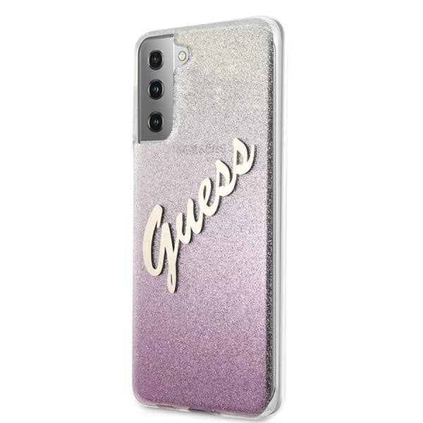 Guess GUHCS21MPCUGLSPI S21+ G996 pink/pink hardcase Glitter Gradient Script_1