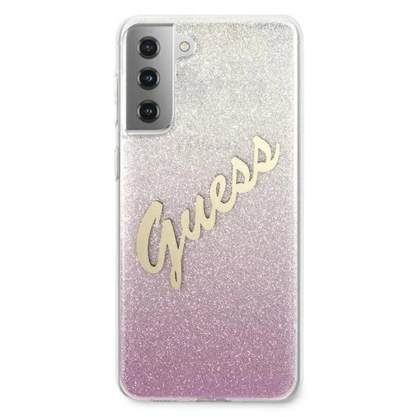 Guess GUHCS21MPCUGLSPI S21+ G996 pink/pink hardcase Glitter Gradient Script_2
