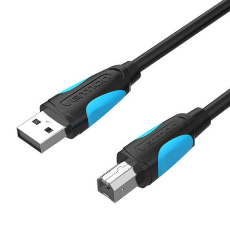 Cabo USB 2.0 Impressora Vention VAS-A16-B200/ USB-A Macho - USB-B Macho/ 480Mbps/ 2m/ Preto