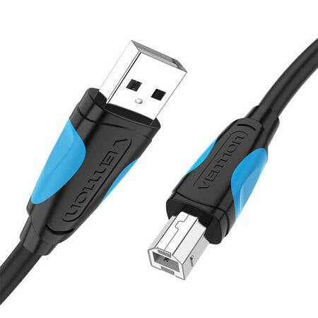 Cabo USB 2.0 Impressora Vention VAS-A16-B200/ USB-A Macho - USB-B Macho/ 480Mbps/ 2m/ Preto