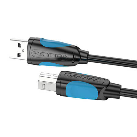 Cabo USB 2.0 Impressora Vention VAS-A16-B200/ USB-A Macho - USB-B Macho/ 480Mbps/ 2m/ Preto