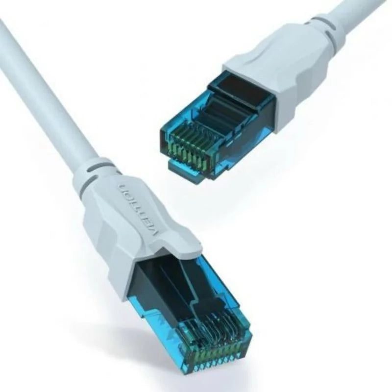 Cabo de Rede RJ45 UTP Vention VAP-A10-S075 Cat.5e/ 75cm/ Azul e Branco