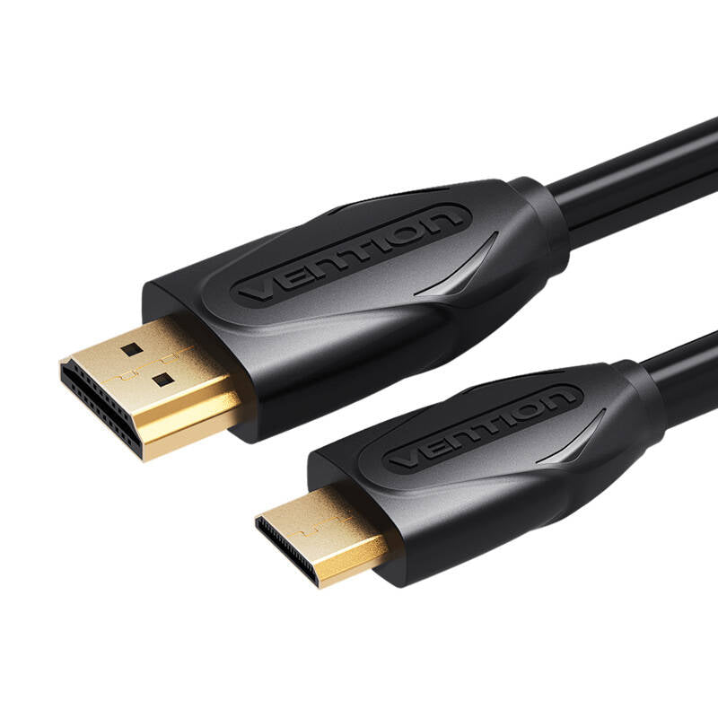 Cabo HDMI Vention VAA-D02-B150/ HDMI Macho para Mini HDMI Macho/ 1.5m / Preto / 2 sentidos