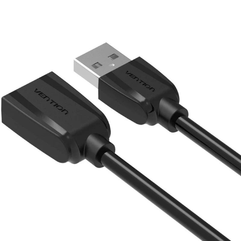 Cabo Extensor USB 3.0 Vention VAS-A45-B050/ USB Macho para USB Fêmea/ 5Gbps/ 50 cm/ Preto