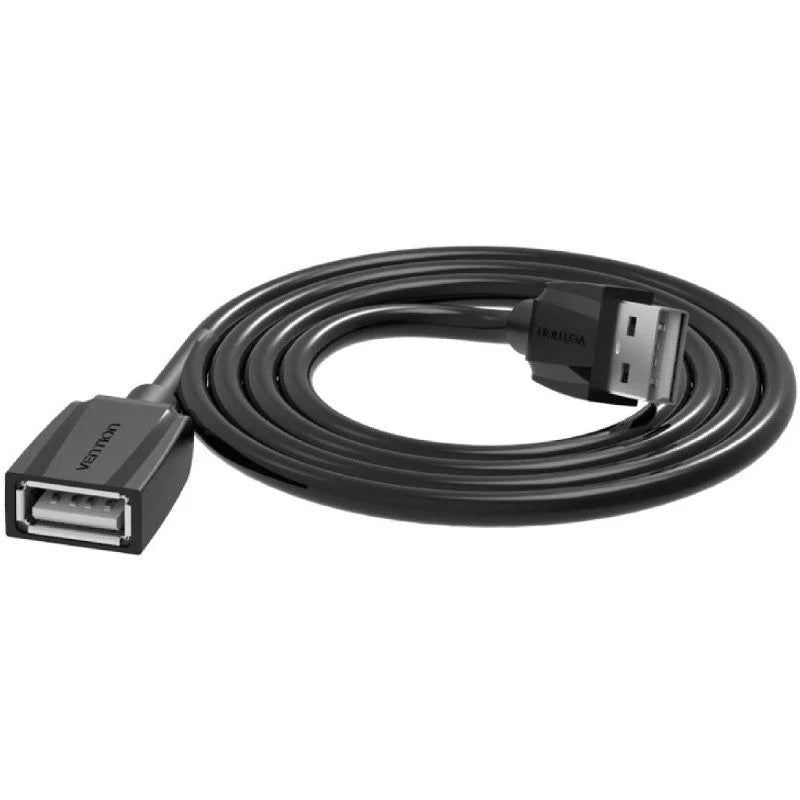 Cabo Extensor USB 3.0 Vention VAS-A45-B050/ USB Macho para USB Fêmea/ 5Gbps/ 50 cm/ Preto