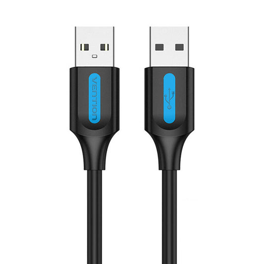 Cabo USB 2.0 Vention COJBC/ USB Macho para USB Macho/ 480Mbps/ 25cm/ Preto