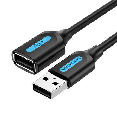 Cabo Alargador USB 2.0 Vention CBIBD/ USB Macho para USB Fêmea/ 50cm/ Preto