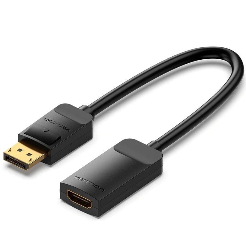 Adaptador DisplayPort Macho para HDMI 4K Fêmea / Vention HBZBB/ 15cm / Preto