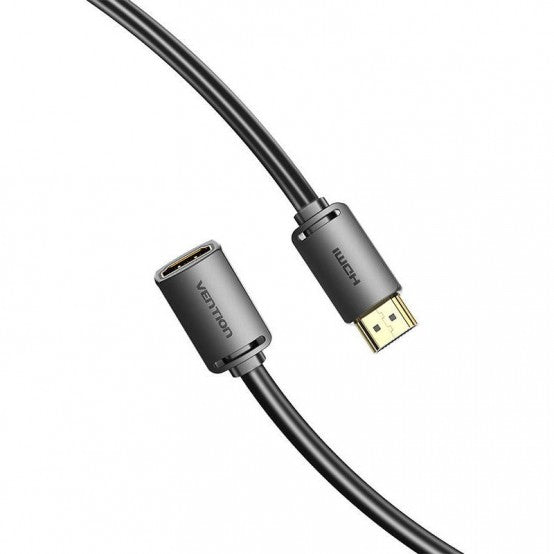 Cabo Extensor HDMI 4K Vention AHCBJ / HDMI Macho para HDMI Fêmea / 1m / Preto